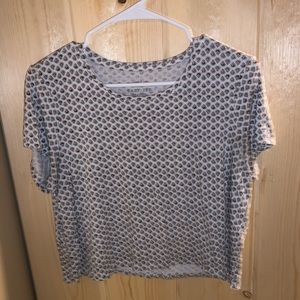 cropped patterned top